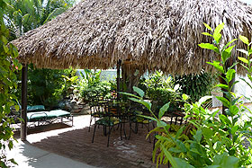 Palapa in Mexico rental property garden 
